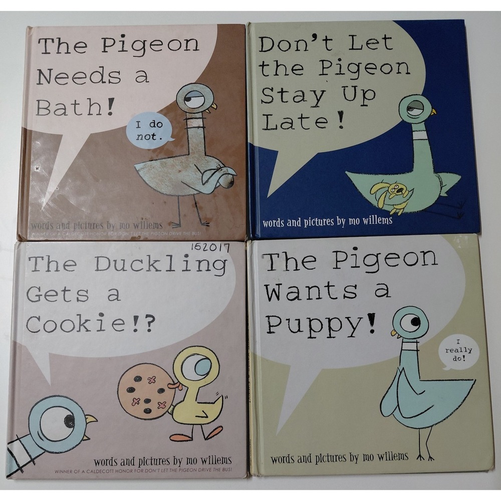 Mo Willems Pigeon Book Lot of 4 Hardcover Children's Picture Books